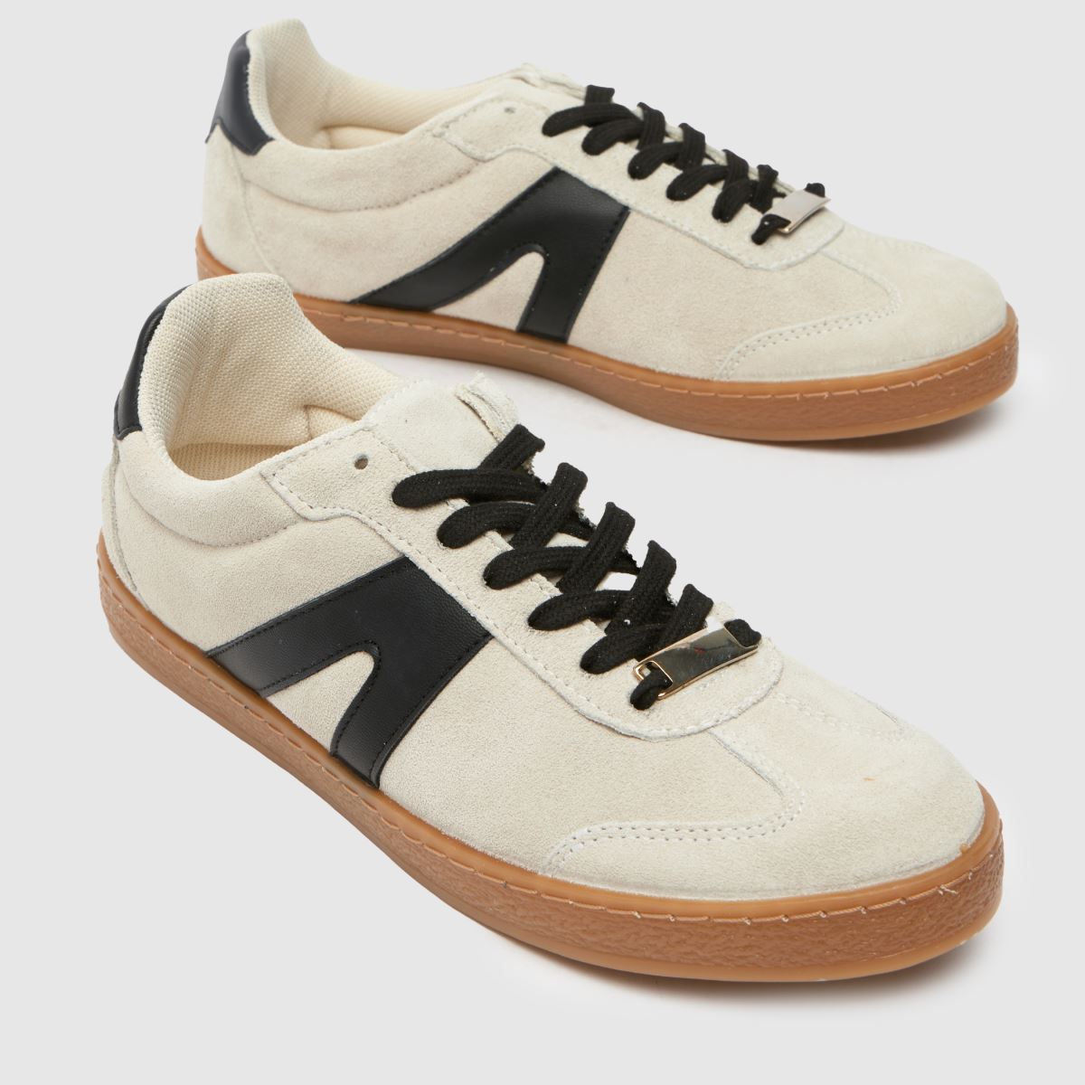 Schuh Marnie velúr gumitalpú edzőcipő törtfehér színben