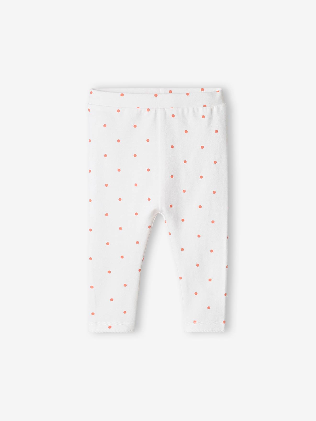 Lot de 2 leggings basic bébé BASICS rose pâle