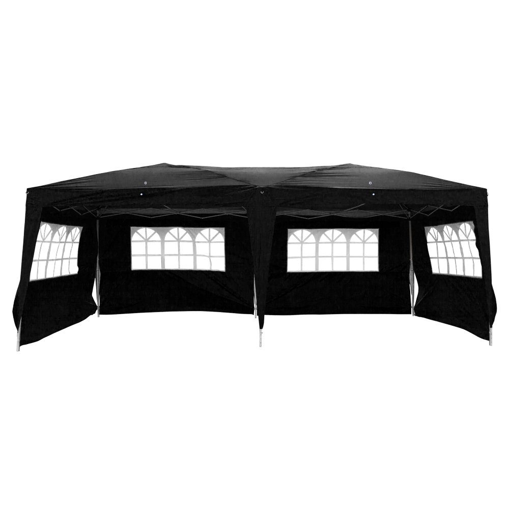 FCH Faltpavillon, Pavillon, Gartenzelt mit 6 Seitenteilen, 3x6 m, höhenverstellbar