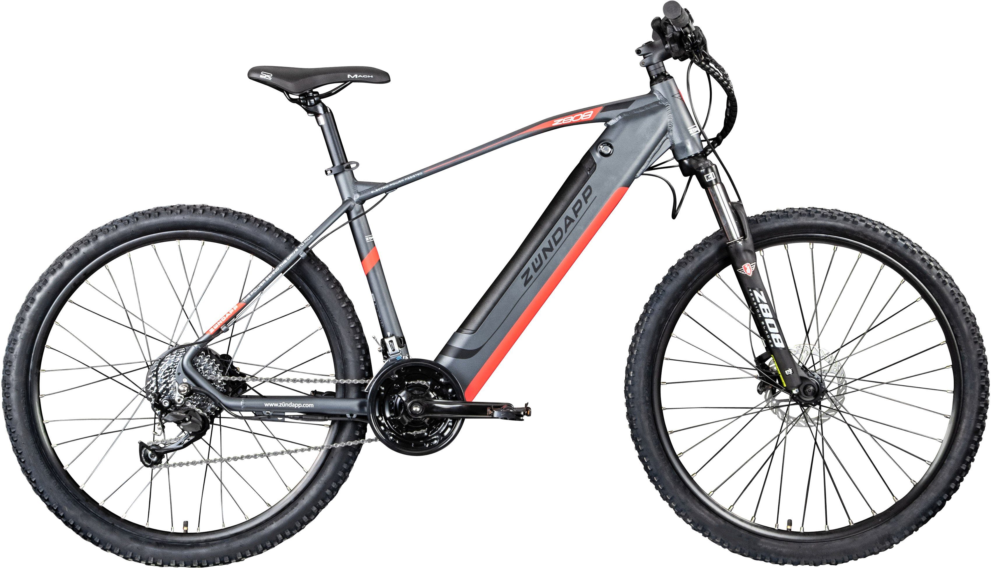 Zündapp E-Bike Z808, 24 Gang, Kettenschaltung, Heckmotor, 504 Wh Akku