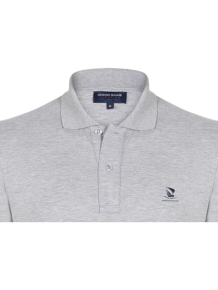GIORGIO DI MARE Poloshirt in Hellgrau günstig kaufen L