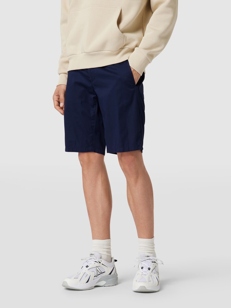 Bermudas mit elastischem Bund in marineblau