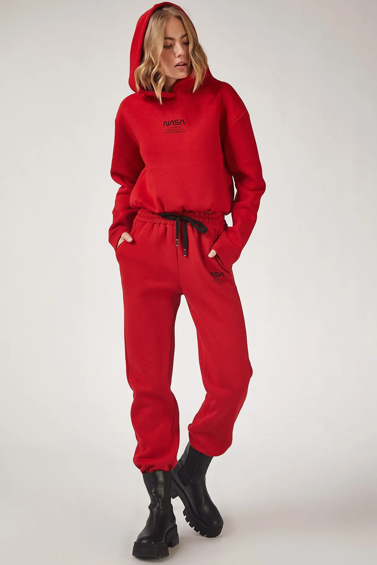Happiness İstanbul  Trainingsanzug - Rot - Regular Fit
