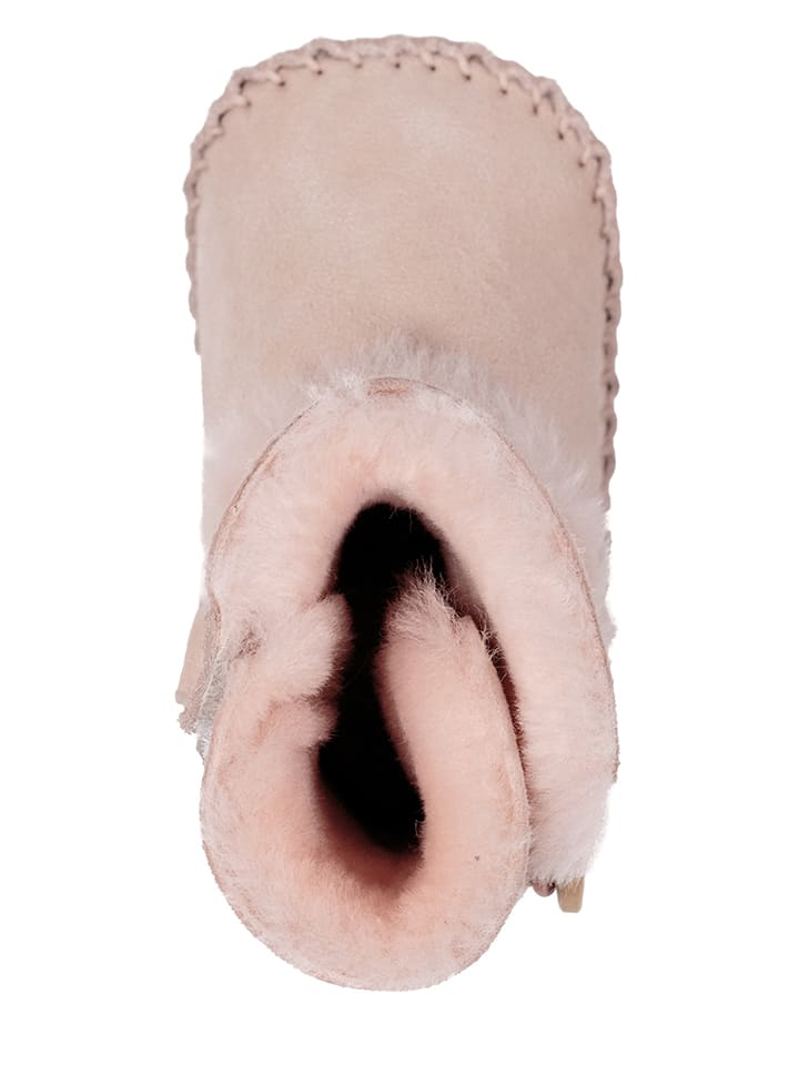 Hofbrucker Lammfell-Babyschuhe in Rosa günstig kaufen