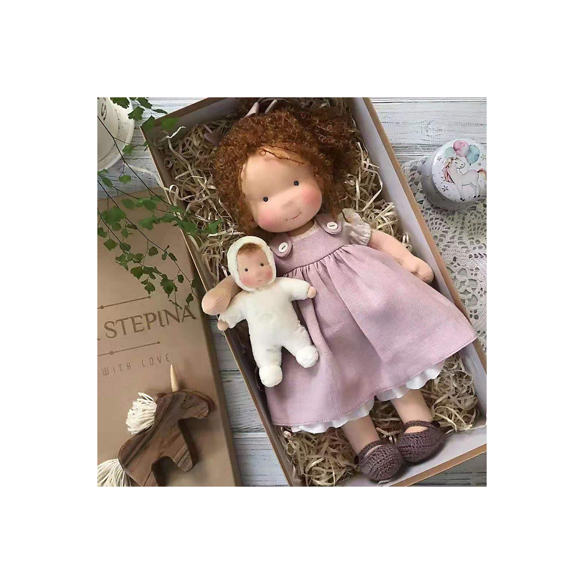 Puppe zum Anziehen für Kinder Handgemachte Mini-DIY-Anziehpuppe
