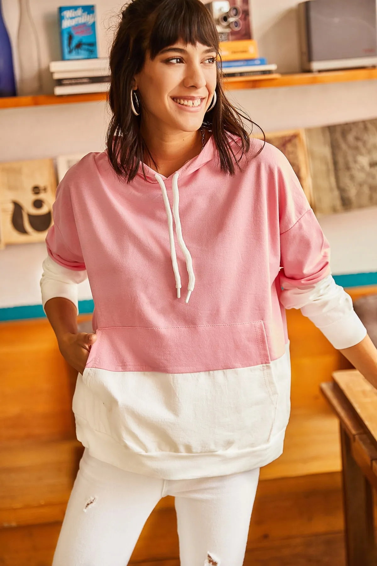 Olalook  Sweatshirt - Rosa - Oversized