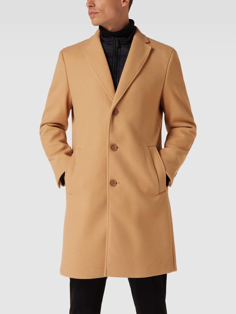 Mantel mit Reverskragen in camel