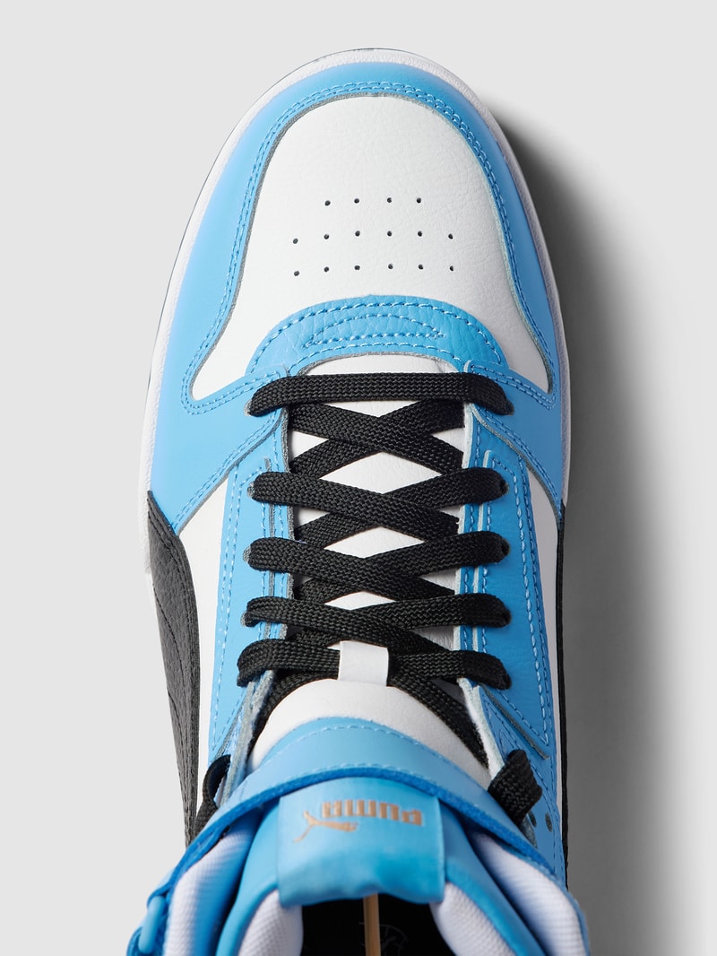 High Top Sneaker aus Leder-Mix Modell 'RBD Game' in hellblau