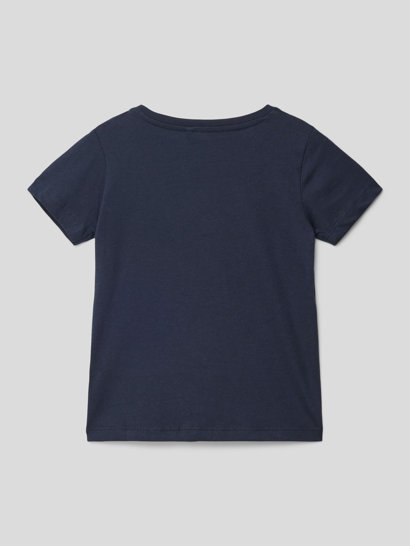 T-Shirt mit Motiv-Print in marineblau