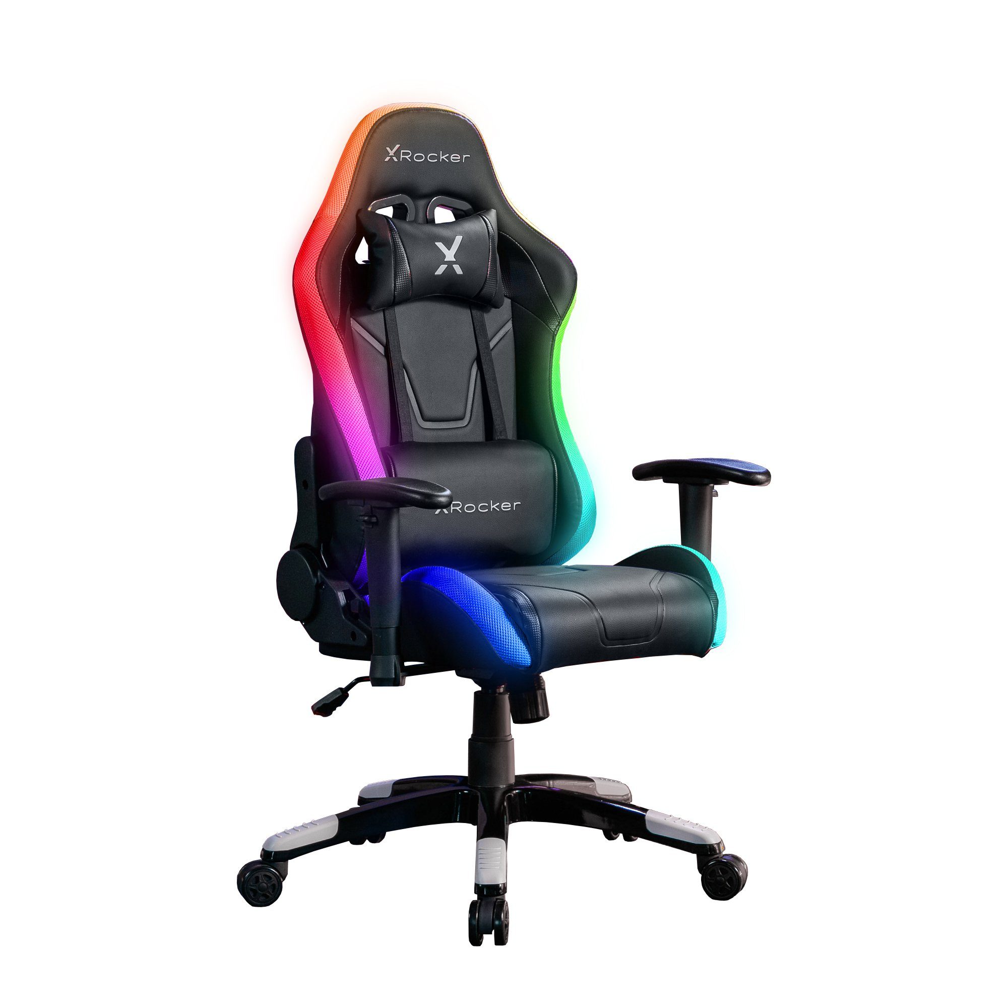 X Rocker Gaming-Stuhl Agility Compact RGB Bürostuhl für Kinder & Teenager mit Beleuchtung