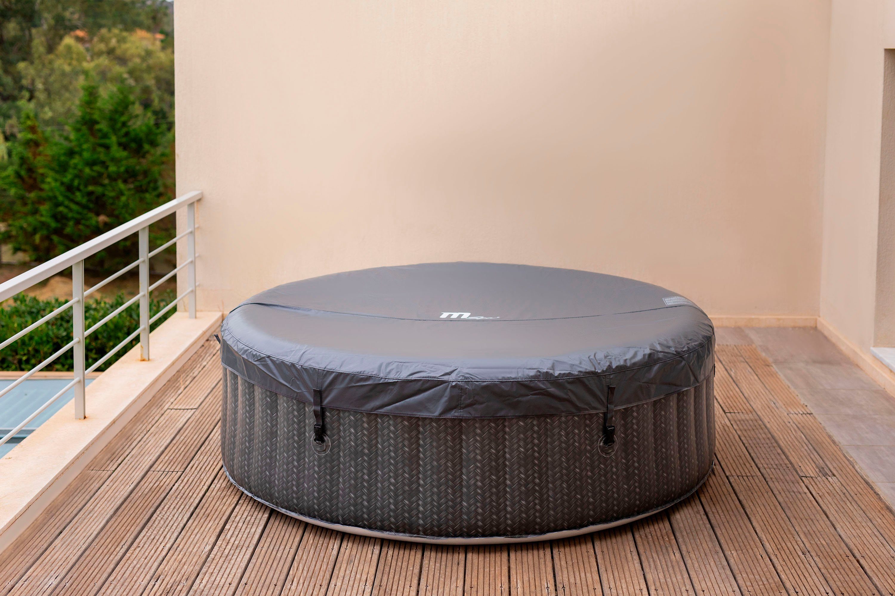 mSpa Whirlpool OTTOMAN, Ø: 204 cm, mit Abdeckplane und Fernbedienung