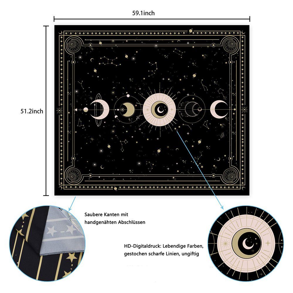 Wandteppich Wandteppich Tarotkarten Wandbehang Ästhetische Retro Wandkunst, Zeaicos