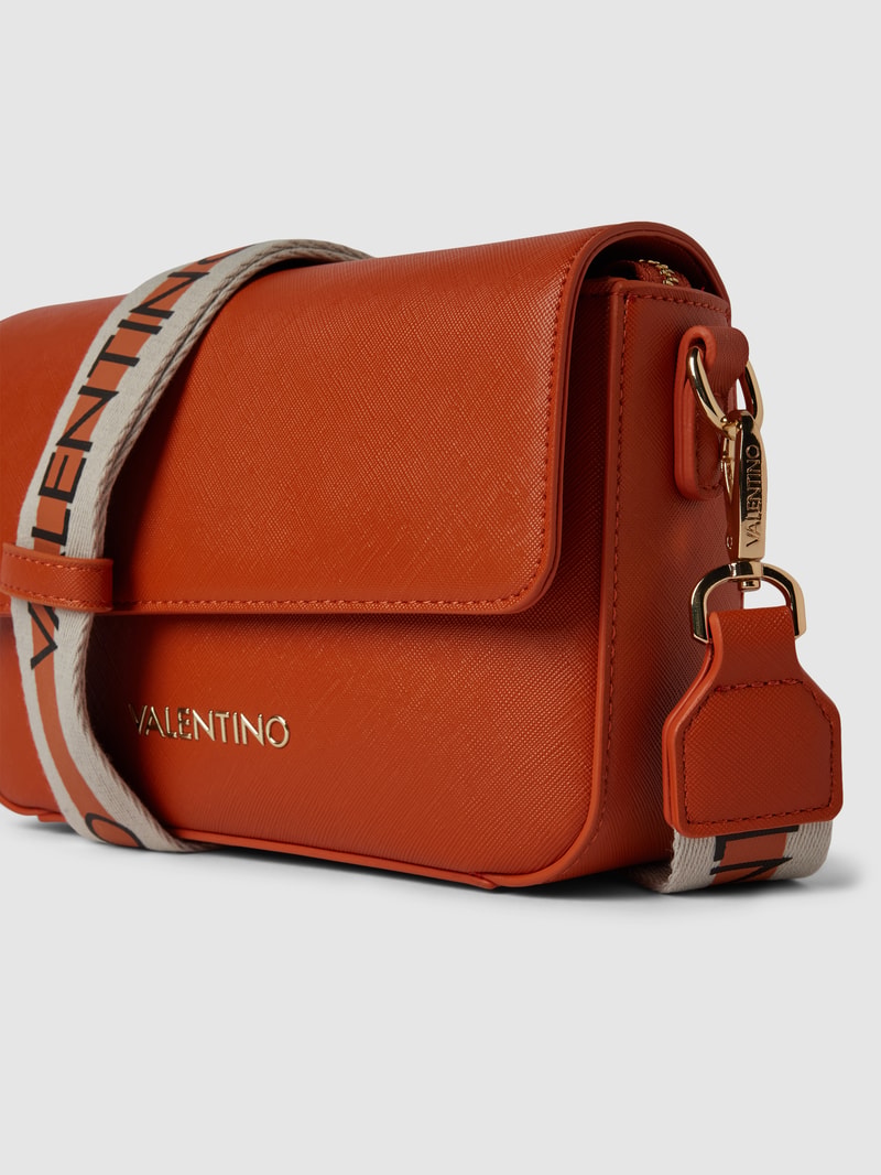 Handtasche mit Label-Detail Modell 'ZERO' in dunkel orange