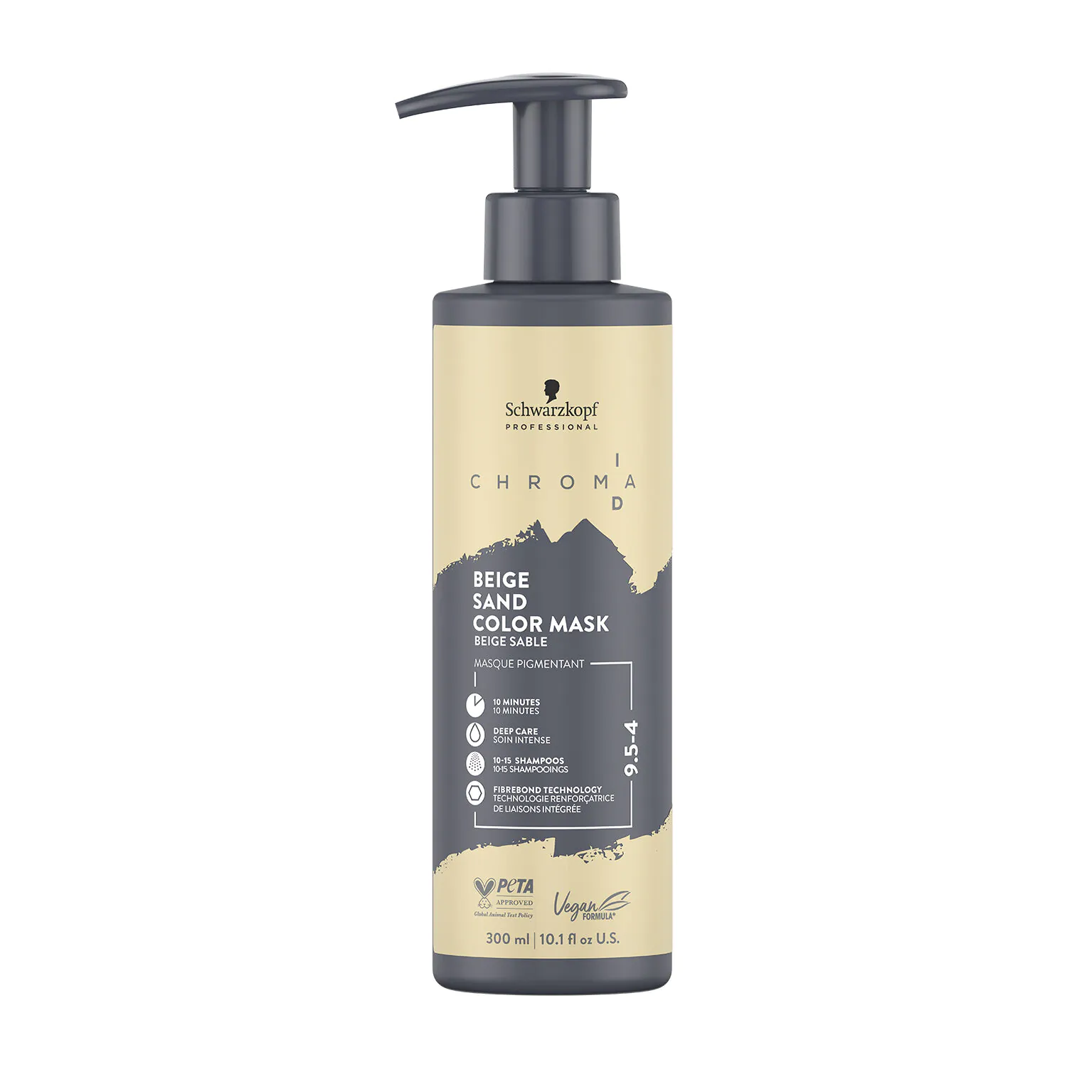 Schwarzkopf Professional Chroma ID maska za farbanje kose za posvetljenu ili prirodno svijetlu kosu, 9.5-4 Bež pijesak