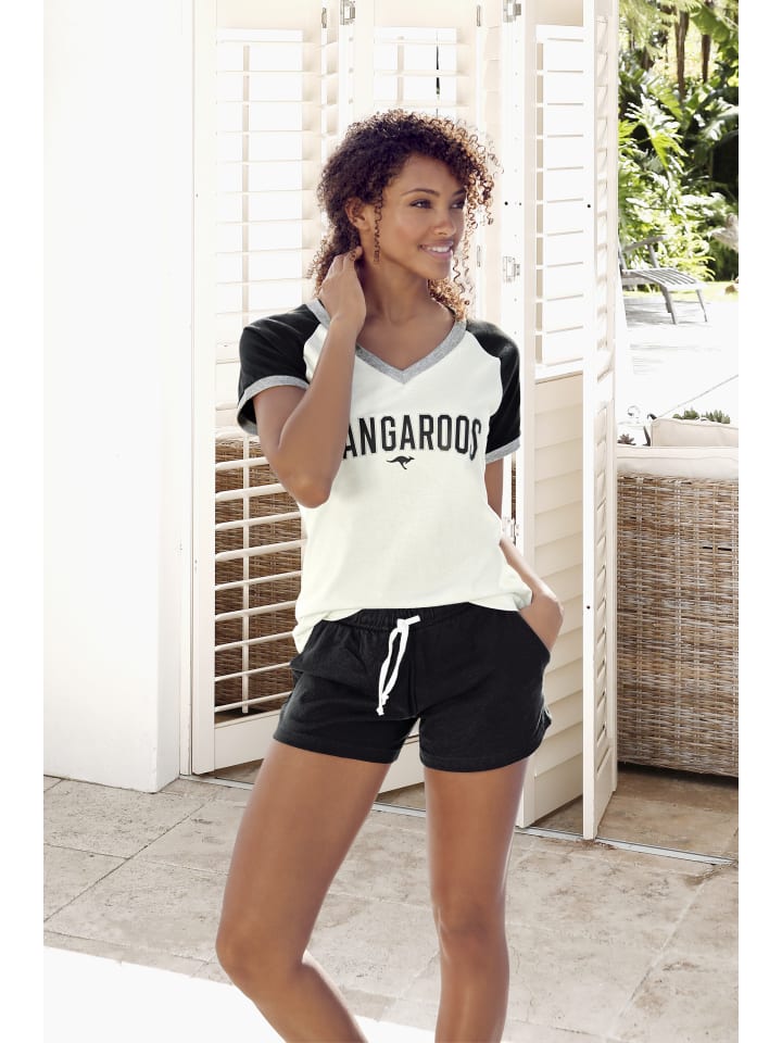 Kangaroos Shorty in schwarz-weiß günstig kaufen
