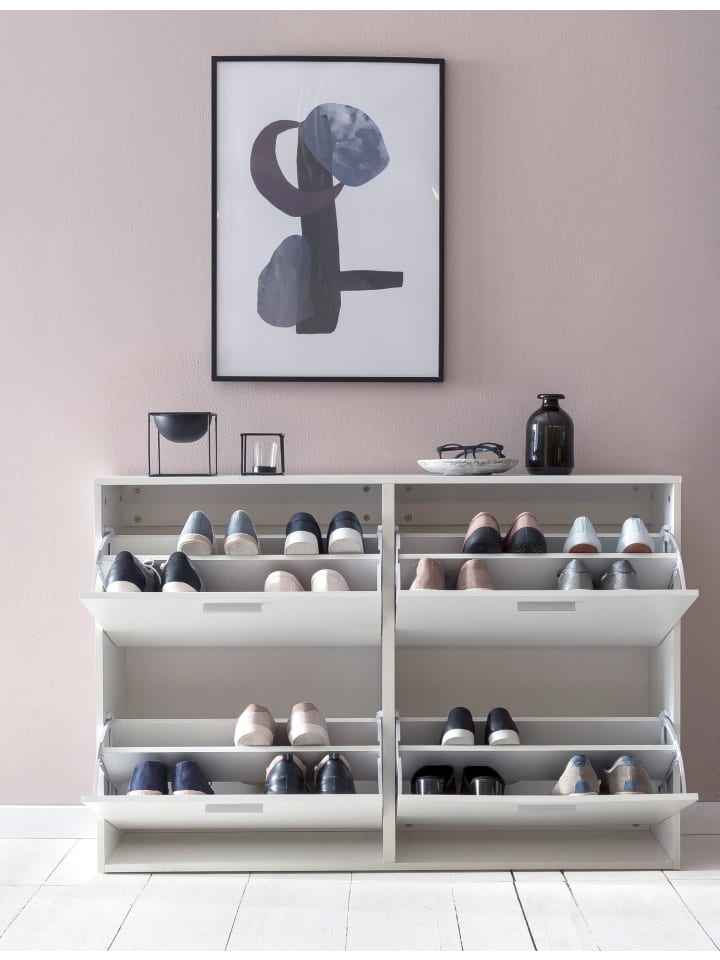 KADIMA DESIGN Schuhschrank WL5.829 Modern 120 x 81 x 24 cm Holz Schuhregal 4 in Weiß günstig kaufen onesize