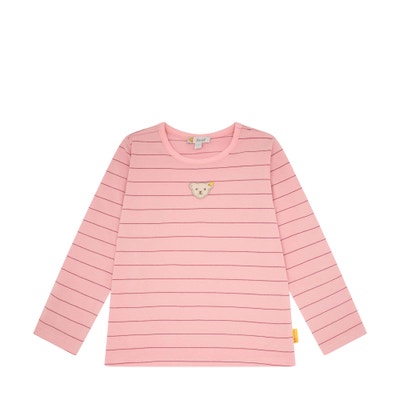 T-Shirt langarm, rosa für Mädchen