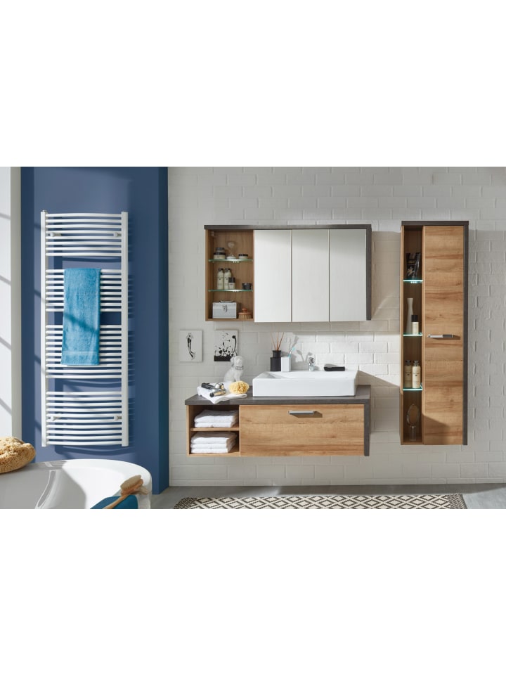 ebuy24 Spiegelschrank Bay Eiche Dekor 123 x 18 cm günstig kaufen onesize