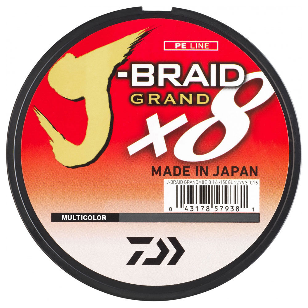 Daiwa jbraid duża wielokolorowa plecionka (8 żyłek) szpula 500m