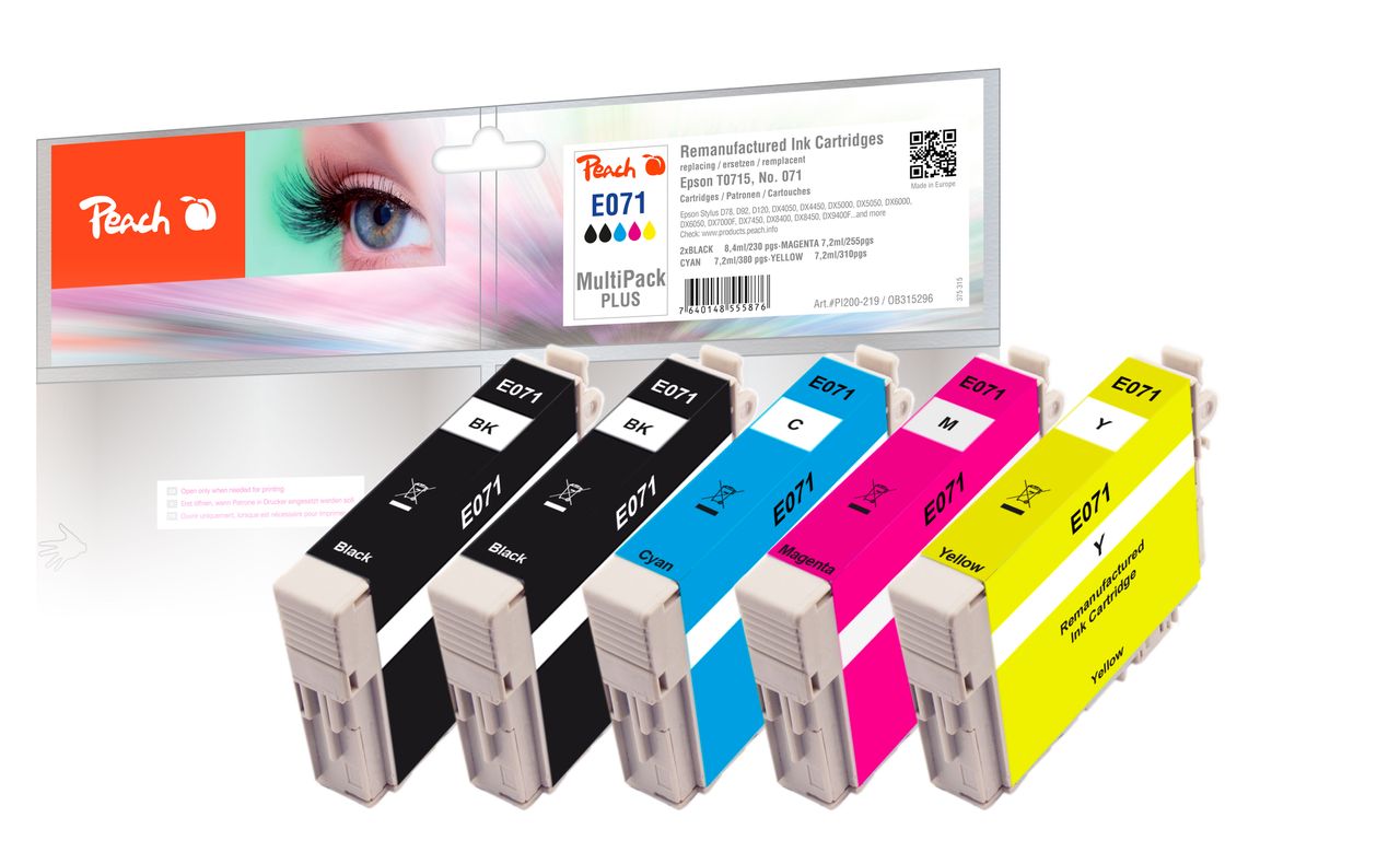 Peach Spar Pack Plus Tintenpatronen ersetzt Epson T0715