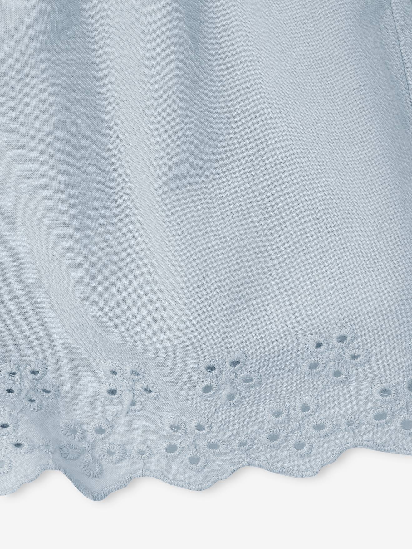 Vertbaudet Mädchen Baby-Set: Blusentop & Shorts - eisblau