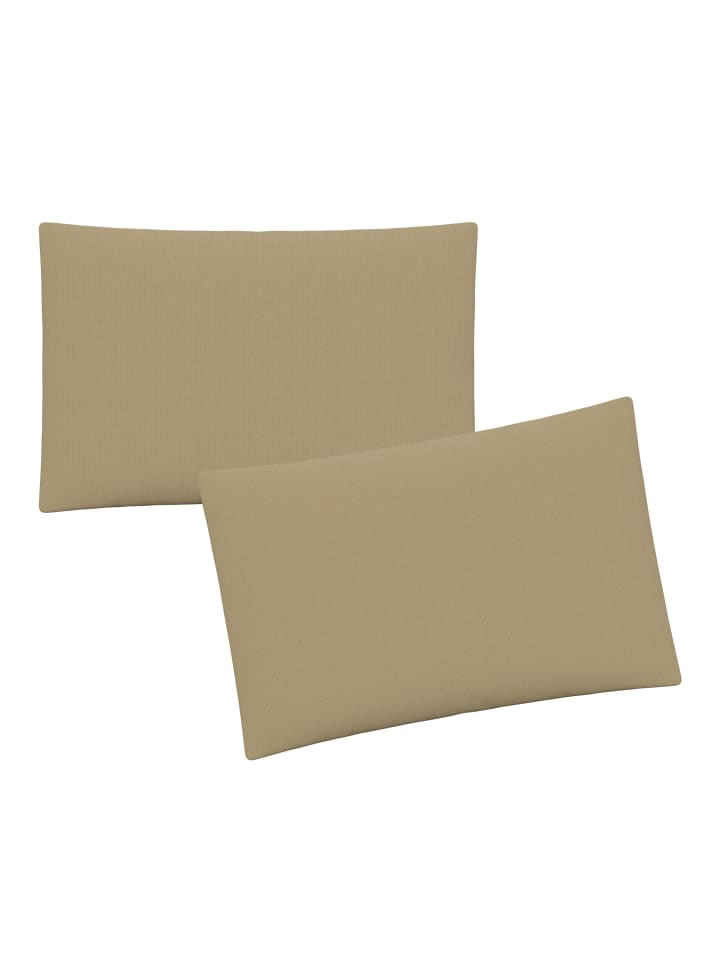 GMD Living 2er Set Jersey Kissenhüllen JESBERG in Farbe Sand günstig kaufen