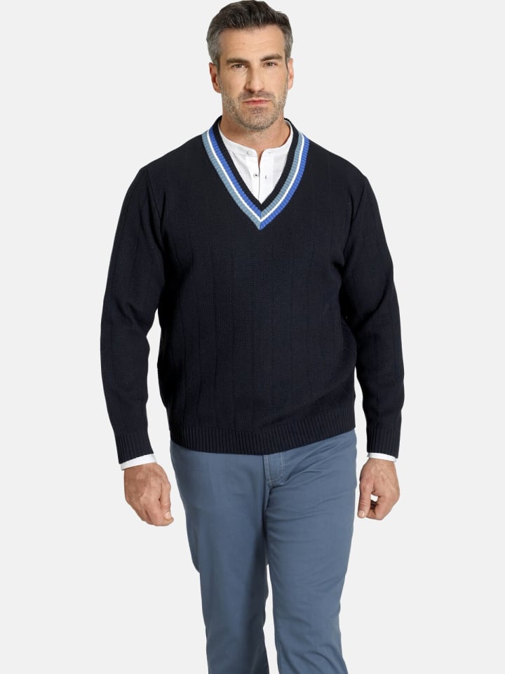 Charles Colby Pullover EARL JABBE in dunkelblau günstig kaufen