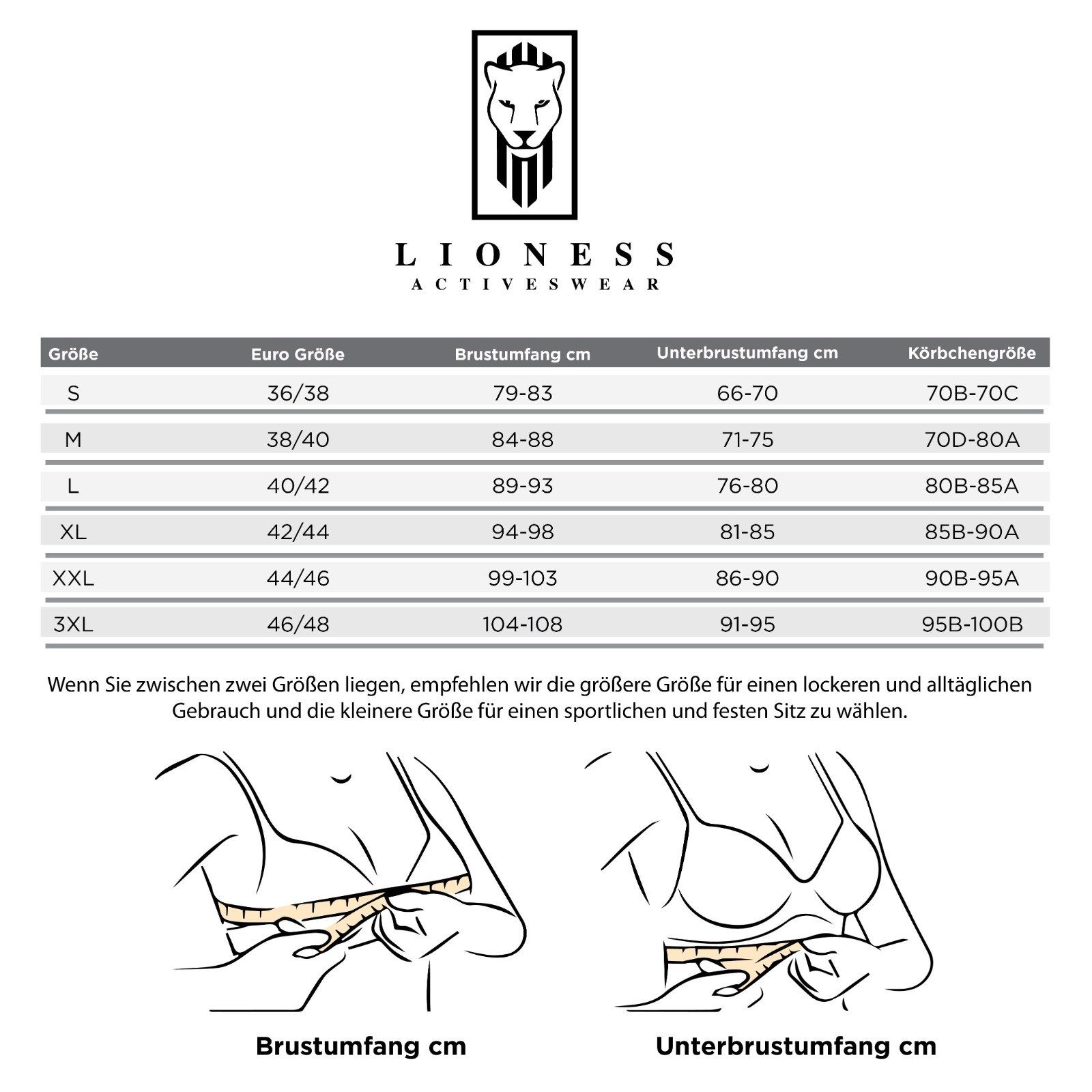 Lioness Activewear Sport-BH Rücken grekreuzt