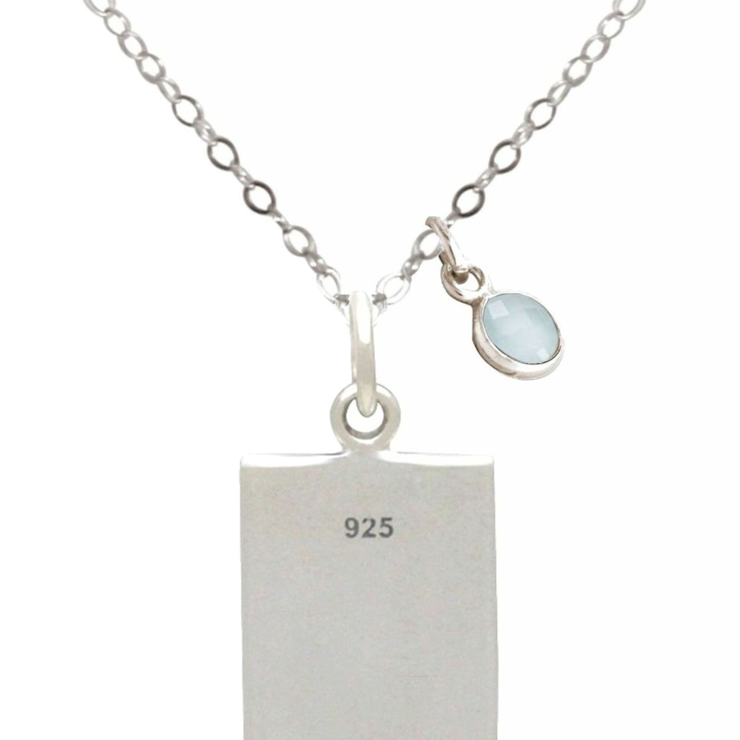 Kette mit Anhänger 'Fibonacci Schnitt Chalcedon'