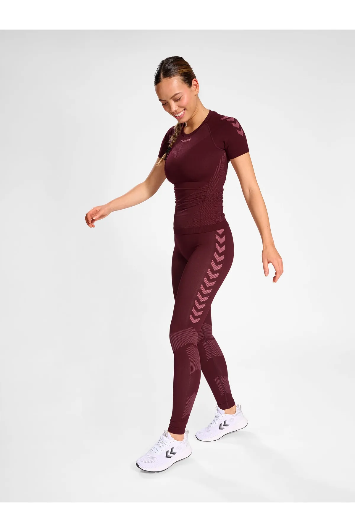 hummel  Sport-Leggings - Rot - Mittlerer Bund