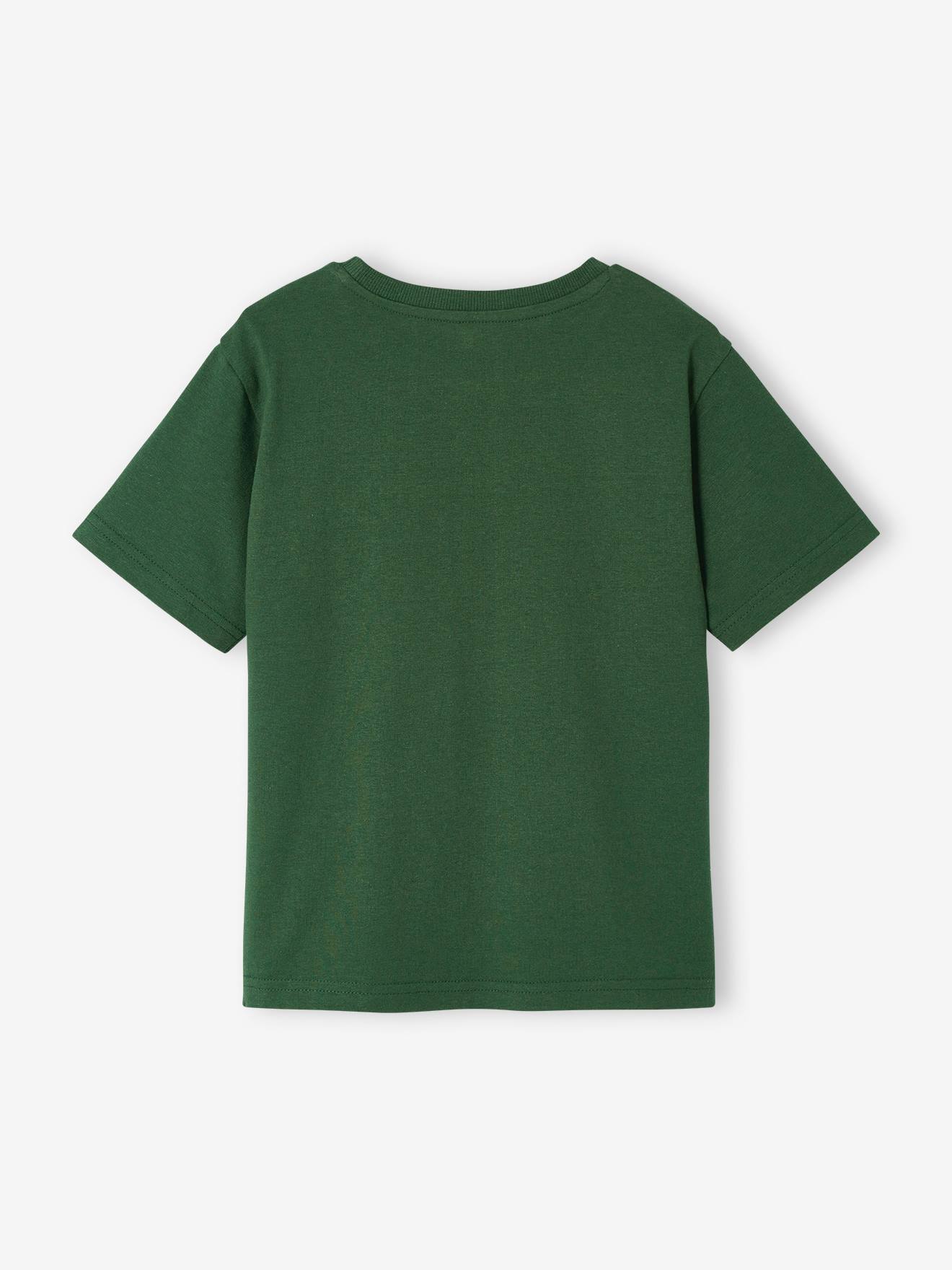 T-shirt ananas brodé poitrine garçon vert sapin