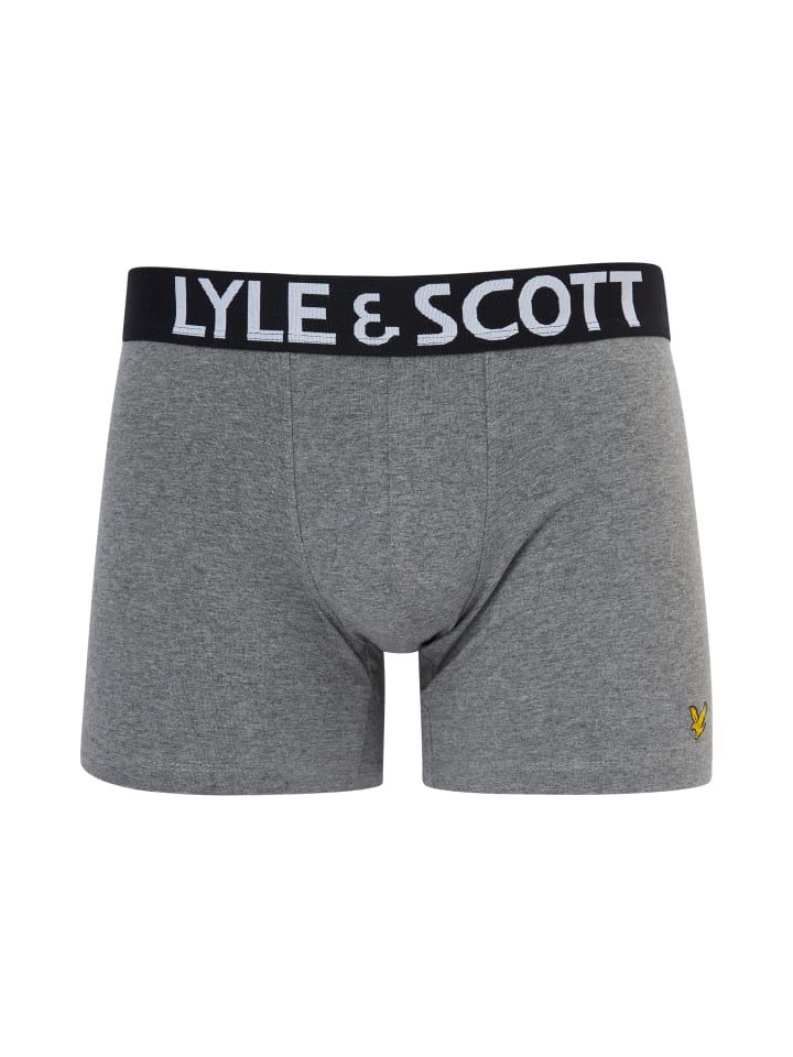 Lyle & Scott Trunks 3-Er Set in Schwarz/Weiß/Meliertes Grau günstig kaufen