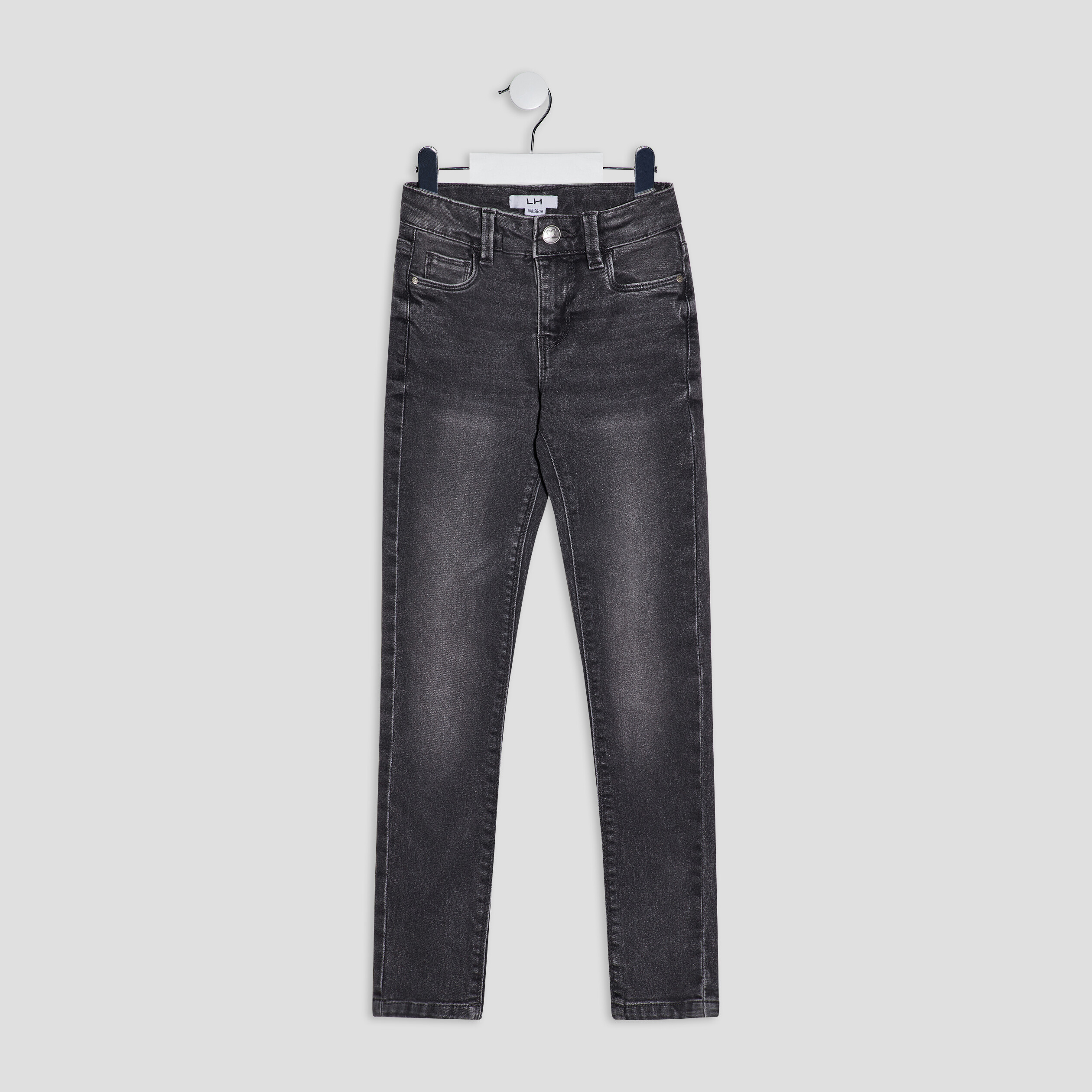 Jeans skinny effet délavé denim gris fille | La Halle