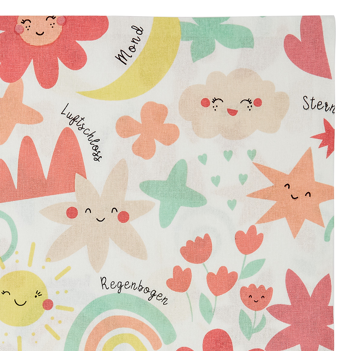 Kissenhülle mit bunten Motiven