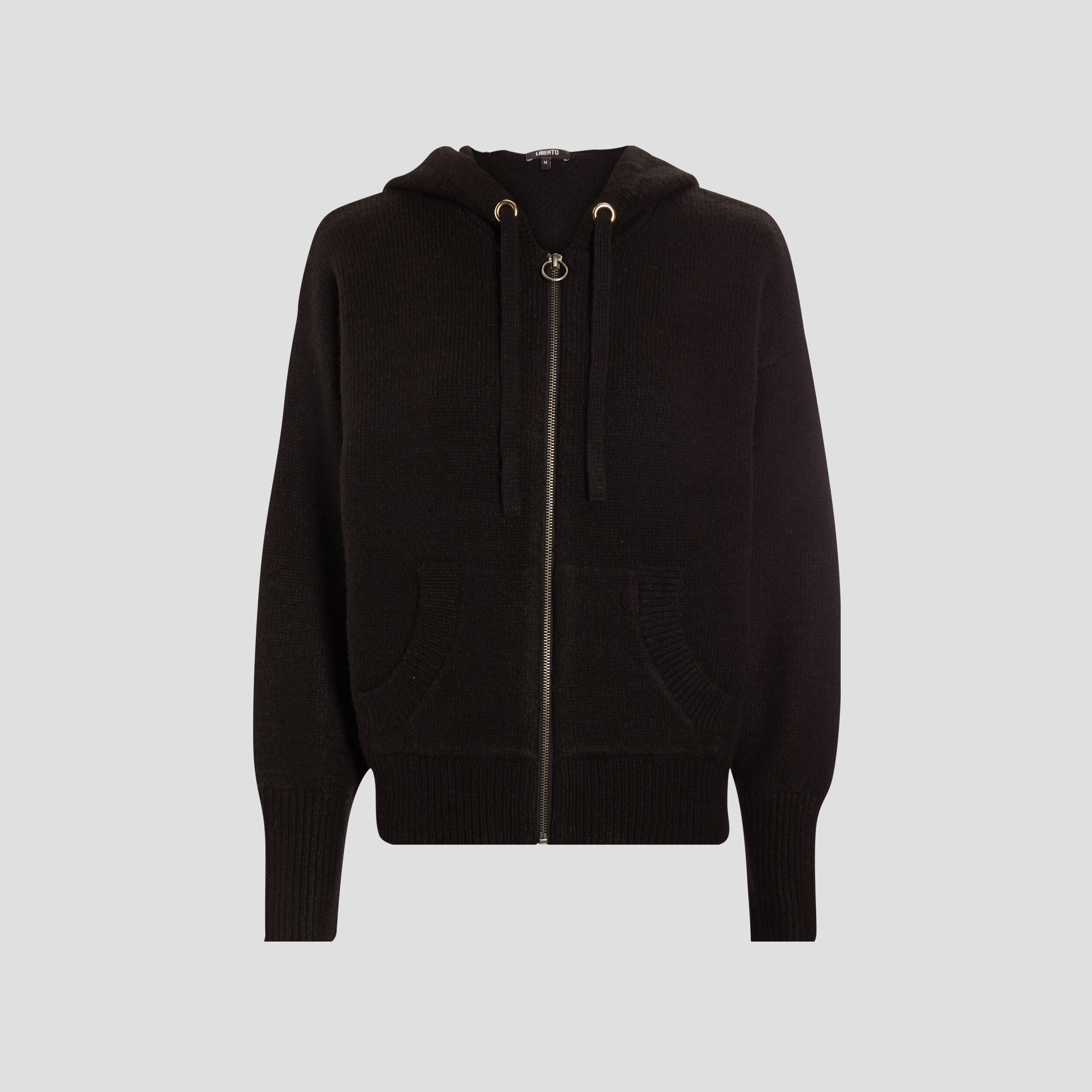 Gilet zippé à capuche noir femme | La Halle