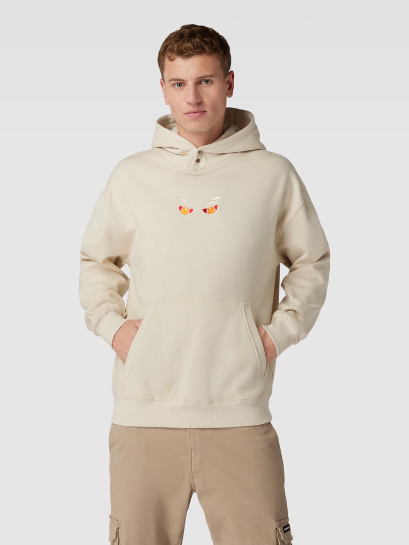 Hoodie mit Motiv-Stitching Modell 'MALAPARTE' in beige