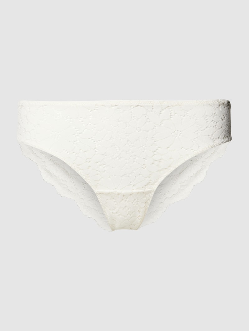 Slip mit Lochmuster in weiß