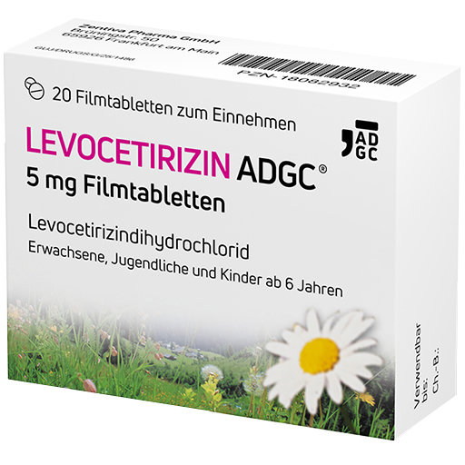 LEVOCETIRIZIN ADGC 5 mg Filmtabletten  20 St  Filmtabletten