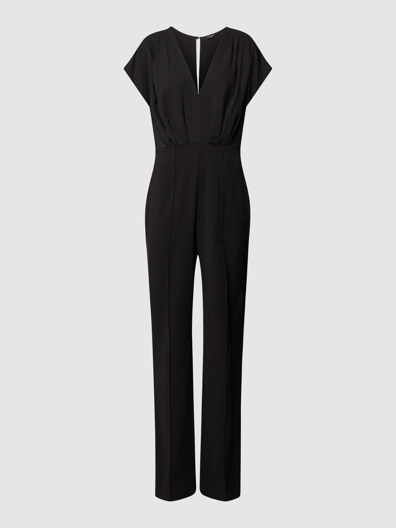 Jumpsuit mit V-Ausschnitt Modell 'BRENDA' in schwarz