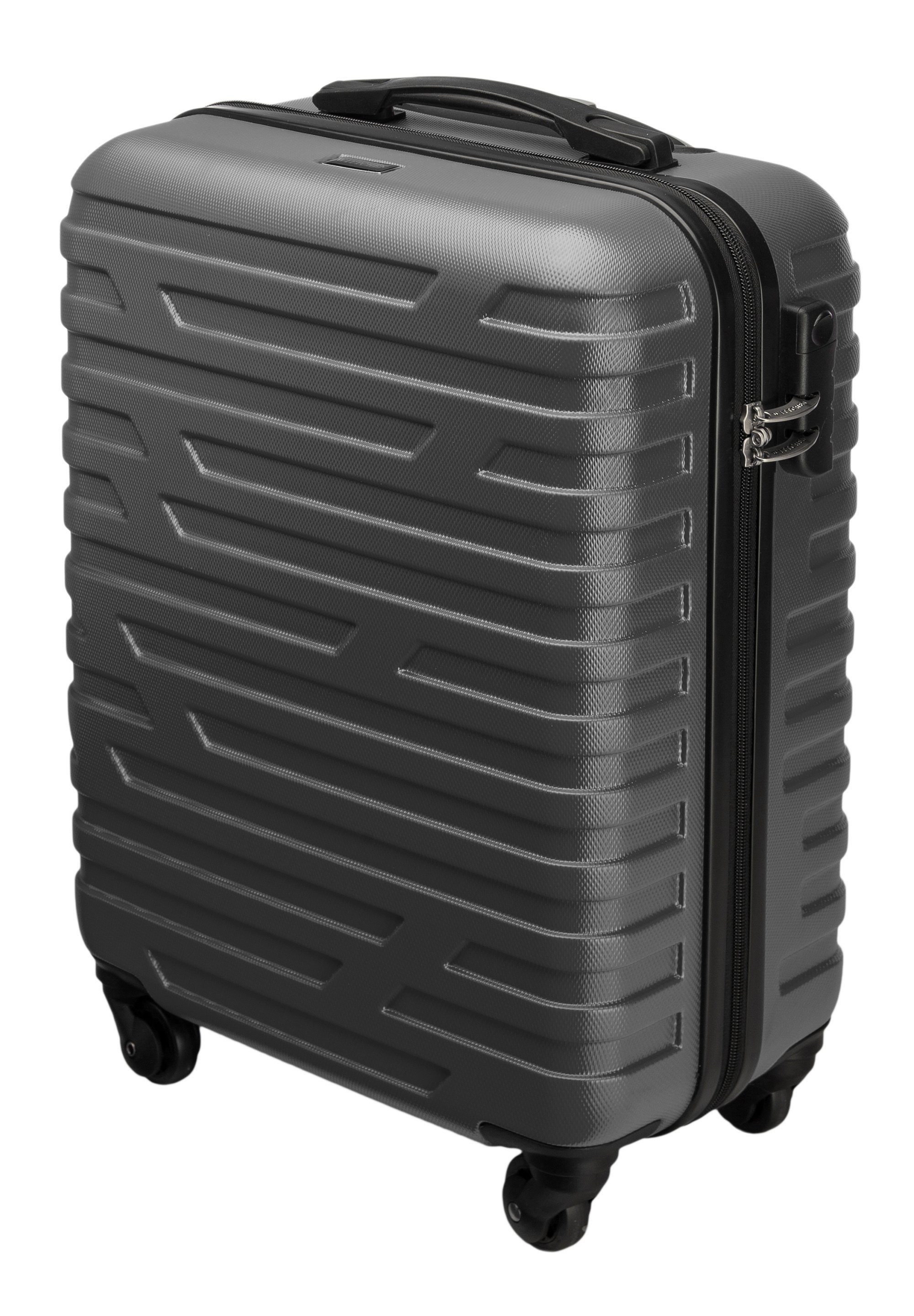 Wittchen Handgepäckkoffer A-Line II Kollektion, 4 Rollen, vier Rollen, Hartschalenkoffer, Teleskopgriff, Zahlenschloss
