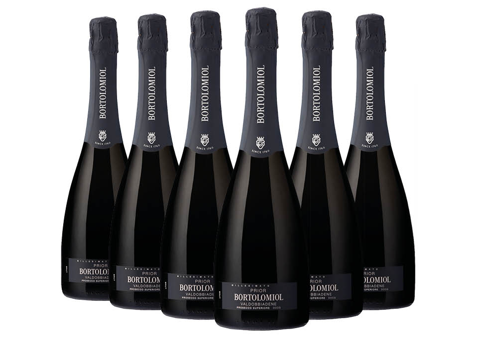 Valdobbiadene Prosecco Superiore Brut DOCG Prior 2022 Bortolomiol 6 bouteilles de 0,75 ℓ
