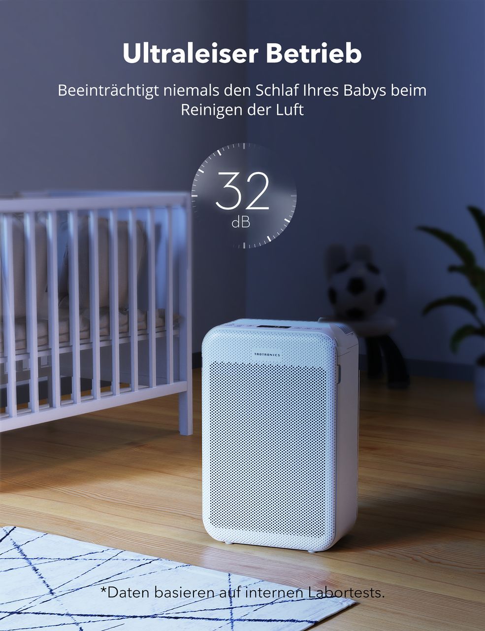 TaoTronics TT-AP003 Luftreiniger (weiß, 3-in-1 True HEPA H13 Filter, 99,97% Filterleistung)