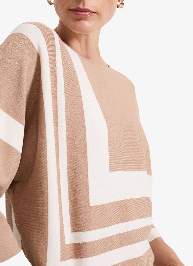 Pulover Geri Phase Eight din tricot fin cu imprimeu