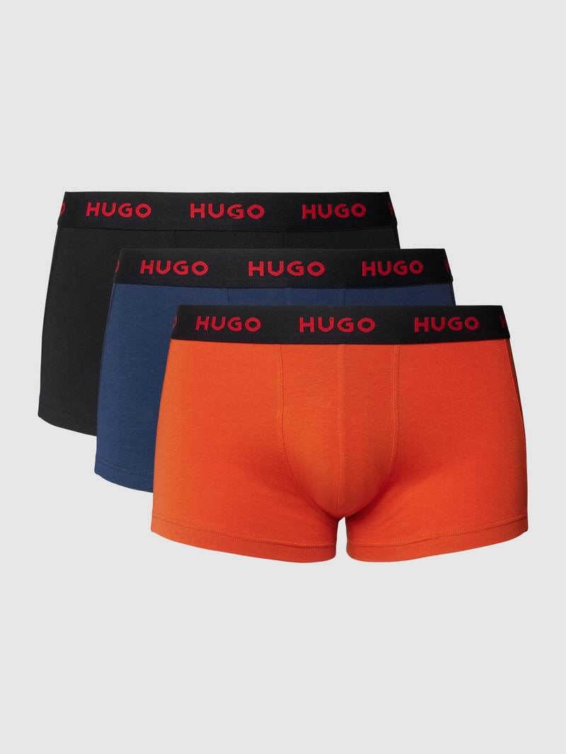 Trunks mit elastischem Bund im 3er-Pack in orange
