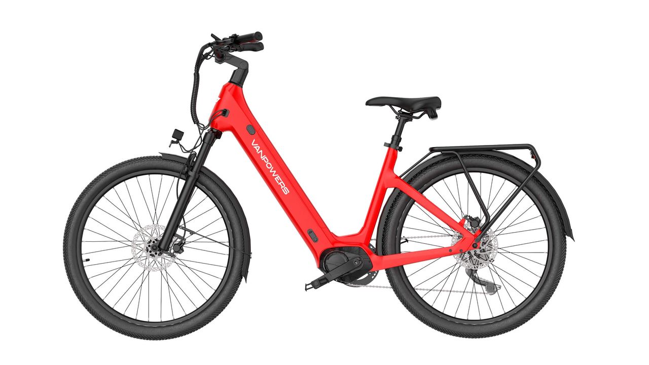 Vanpowers Urban Glide Ultra E-Bike Lavarot Größe L Tiefeinsteiger, 110 km Reichweite & 25 km/h Fahrrad