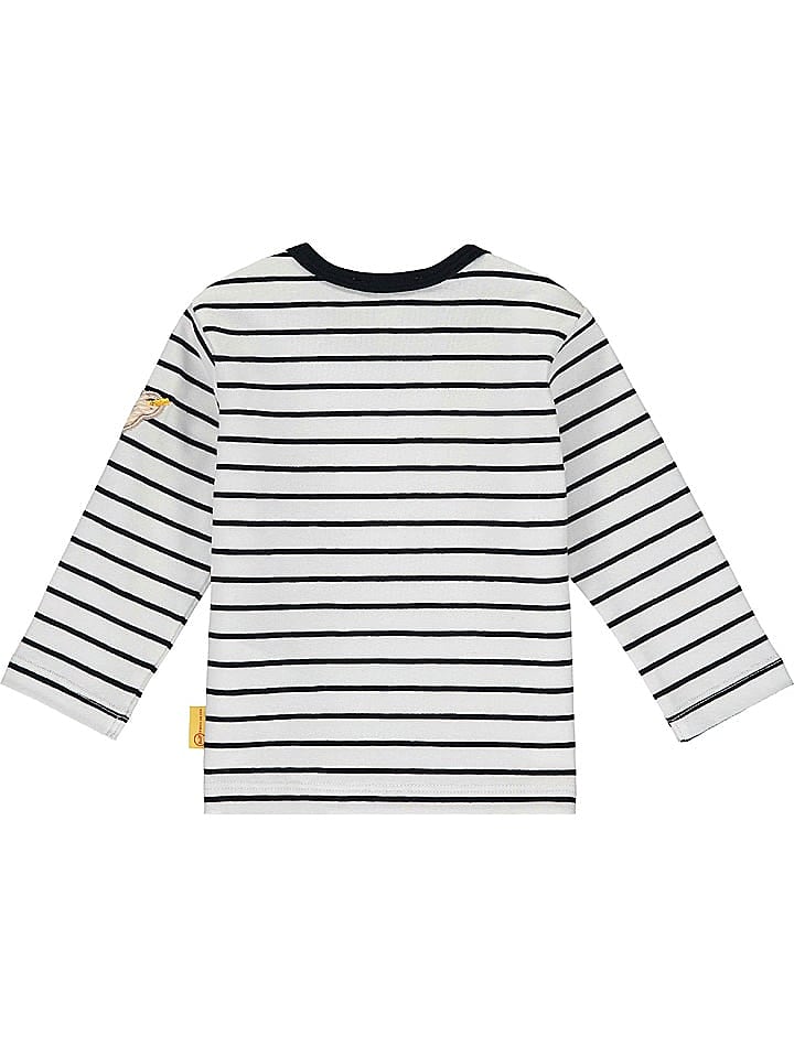 Steiff Longsleeve in Weiß/ Dunkelblau günstig kaufen 56