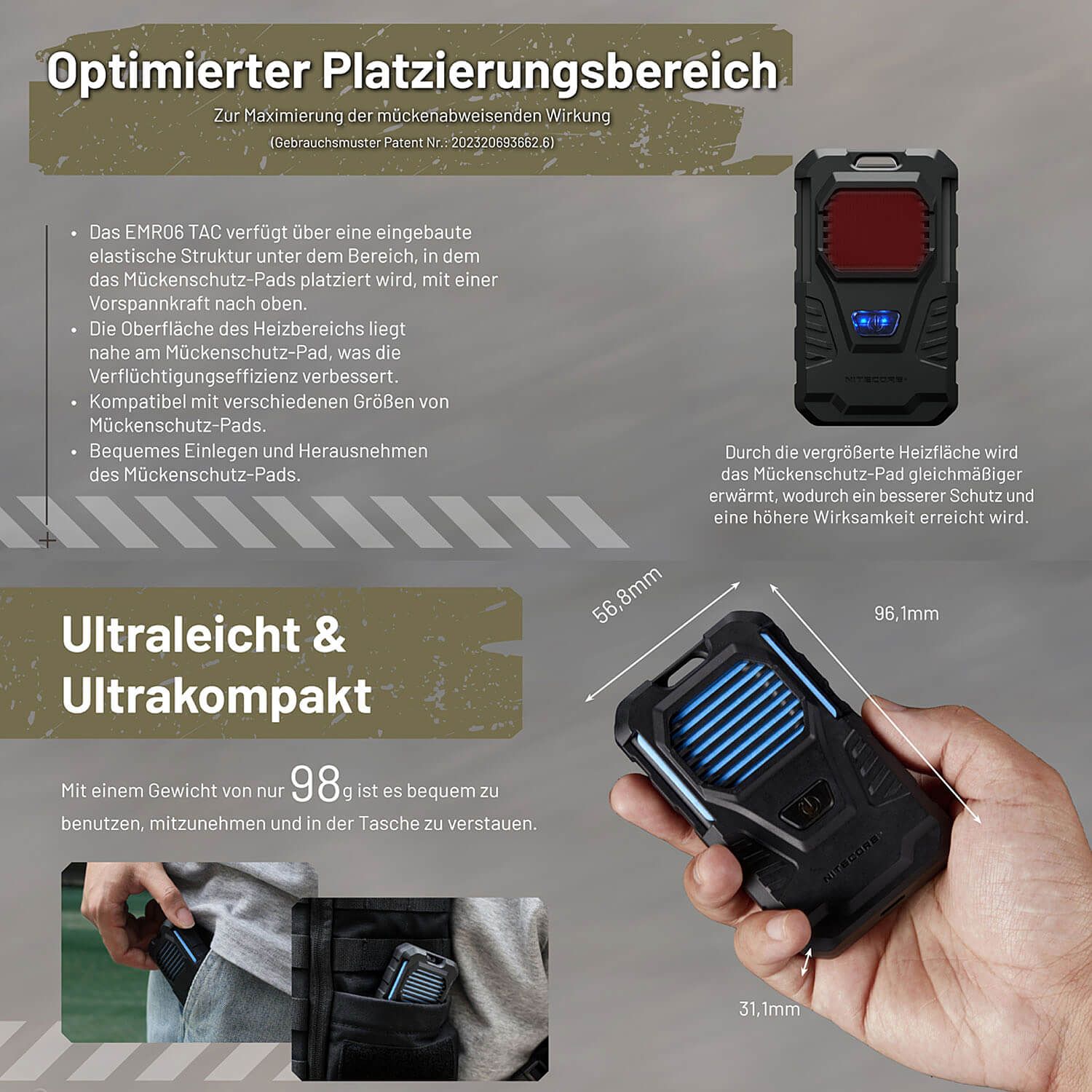 mobiles Mückenabwehrgerät EMR06 TAC