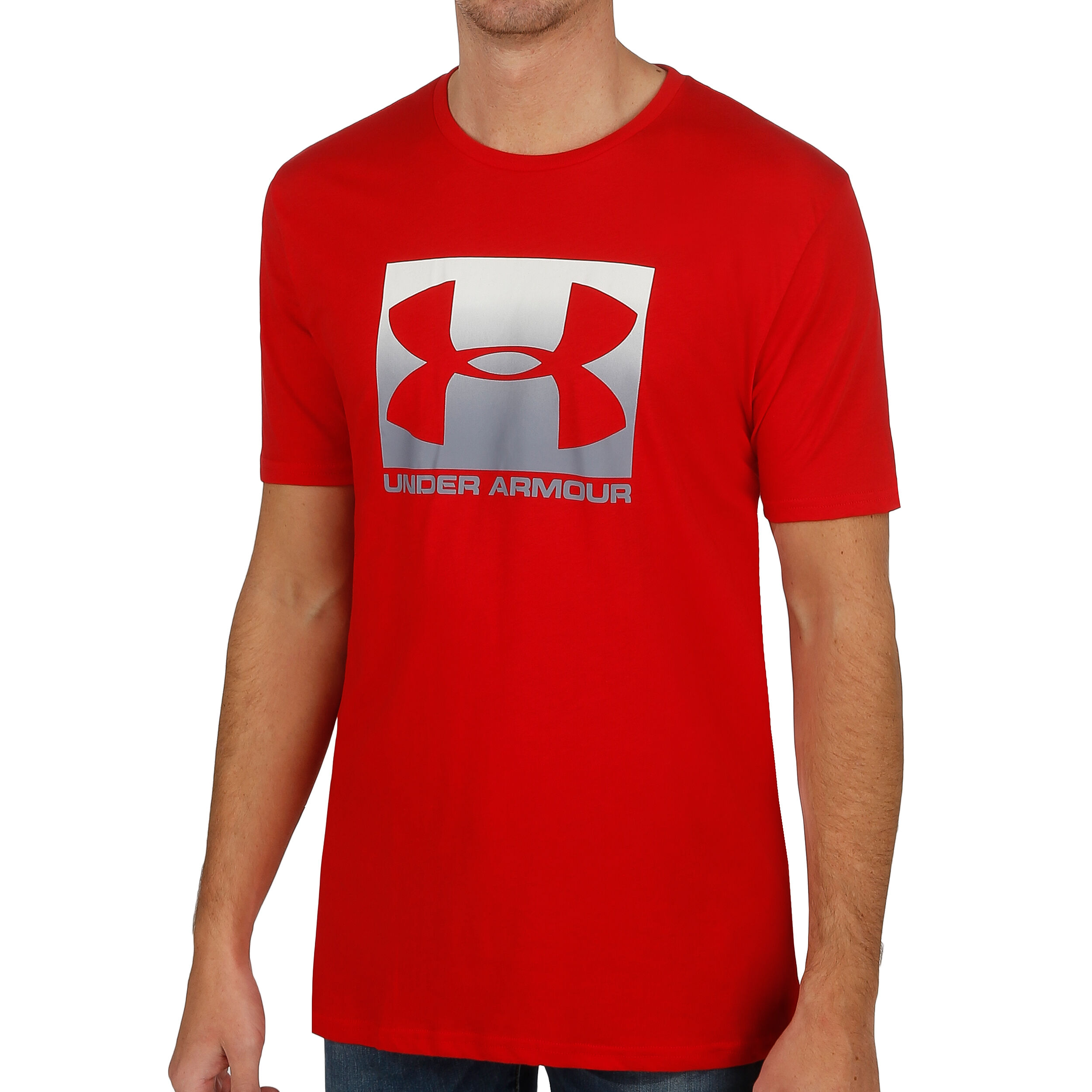 Boxed Sportstyle T-Shirt Herren - Rot, Hellgrau