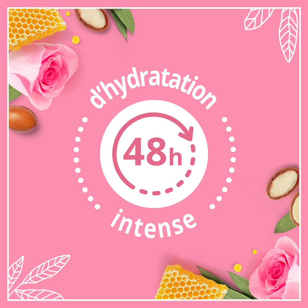 le petit marseillais Lait Corps Hydratant, Beurre d'Argan Cire d'Abeille et Pétales de Rose, 250ml Lait corps
