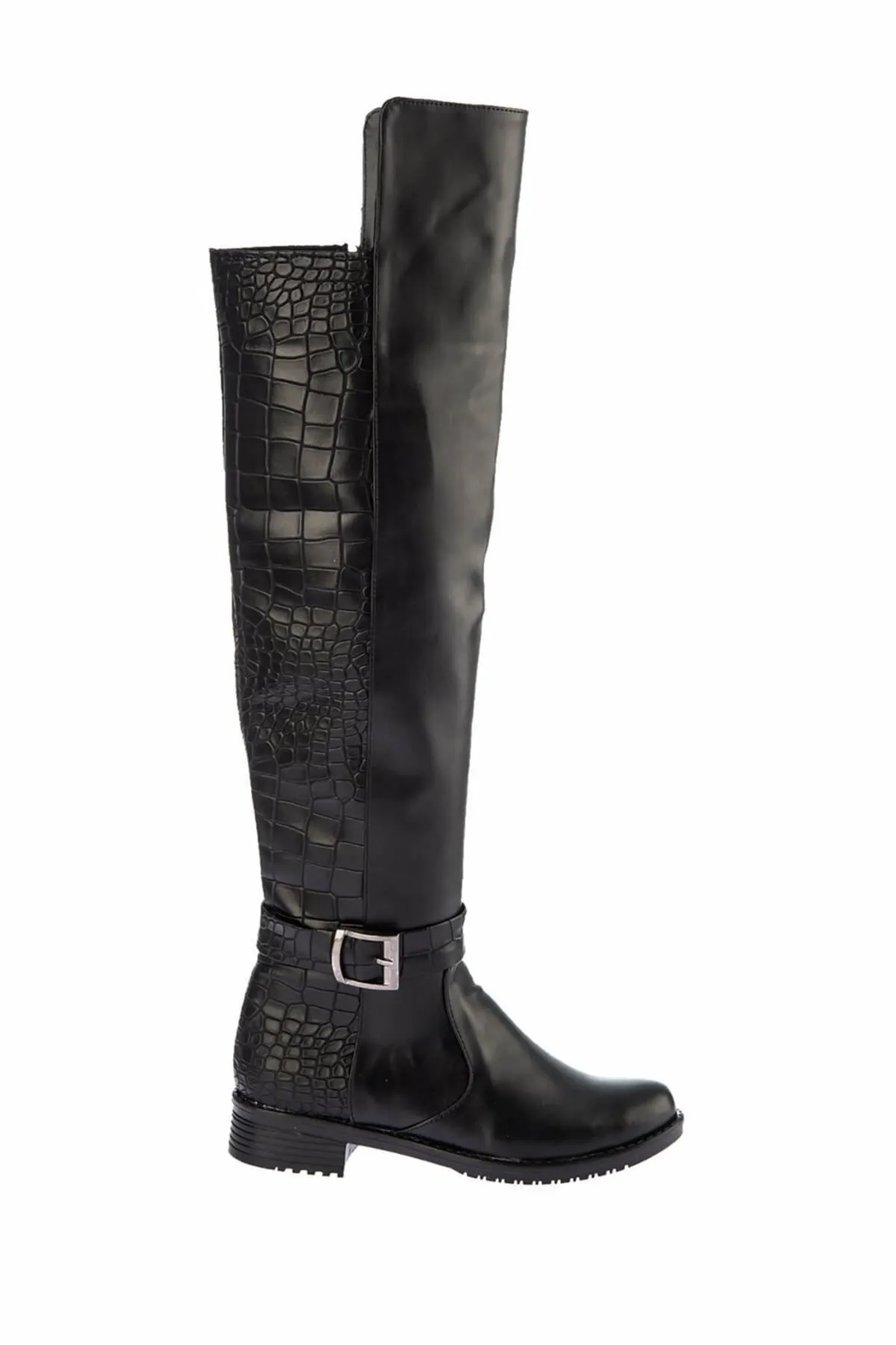 Fox  Schwarze Krokodil-Damenstiefel E726561809